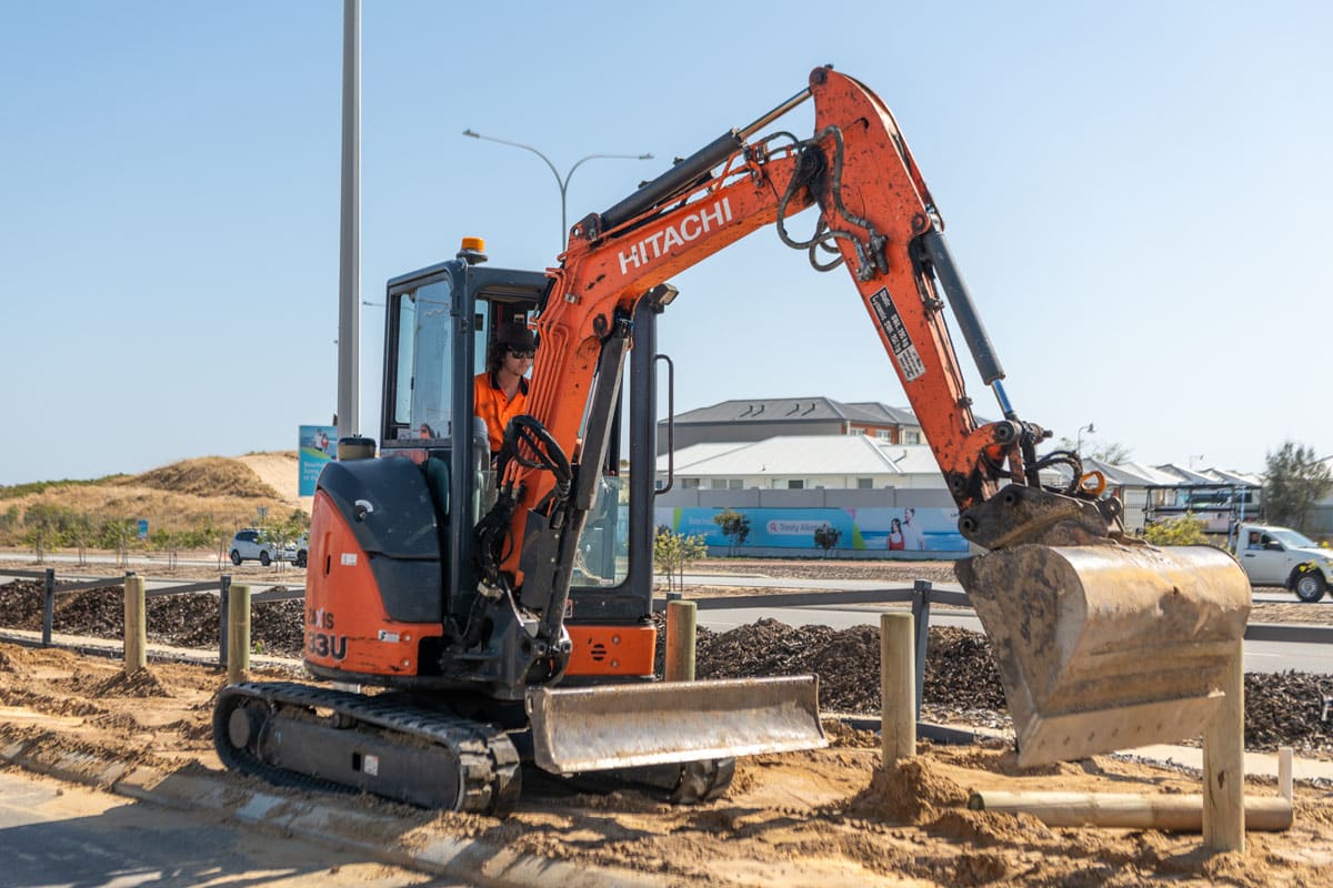 Hitachi excavators and Horizon West - Landscape Contractor