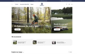 Husqvarna's homepage