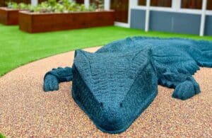 Manuel’sLandscaping & Maintenance has a gift for creating interesting, eye-catching and safe play areas. Images: Louise Conville