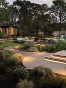 The completed Peninsula Project landscape is a refined, modern, coastal sanctuary. Image: Erik Holtz/Landscaping Victoria