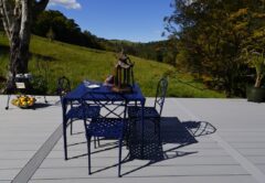 With Trex composite decking, Megan Morton said you can create an outdoor space that’s stylish, comfortable and built to handle whatever an Aussie summer throws at it. Image: Trex
