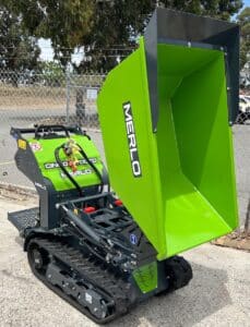 The Merlo Cingo is so much morethan a motorised barrow. Image: Source Machinery