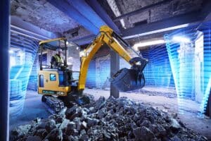 The JCB 19C-1E offers maintenance-free batteries, minimal daily checks and less servicing. Image: JCB CEA