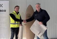 VE Geo-Loc Launch - Rubisco CEO Guy Wills and Vital Chemical Director Paul McMullen. Geotextiles Image: Vital Chemical